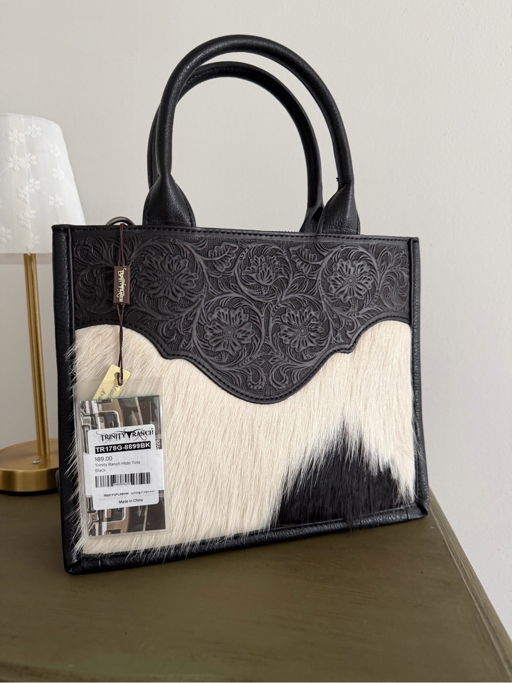 Black & White Cowhide purse NWT